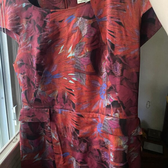 Pink Erdem Viscose/Cotton Floral Sheath Dress - GUC w/ minor zipper flaw - Picture 12 of 12